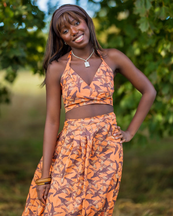 Custom Two-Piece in Printed Tencel