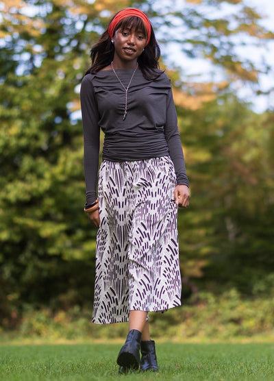 Drapey Eco Modal Top with Tencel Skirt
