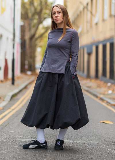 Balloon Skirt in Technical Grosgrain