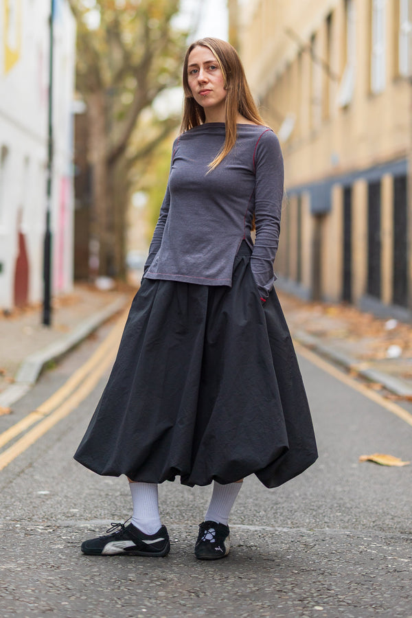 Balloon Skirt in Technical Grosgrain