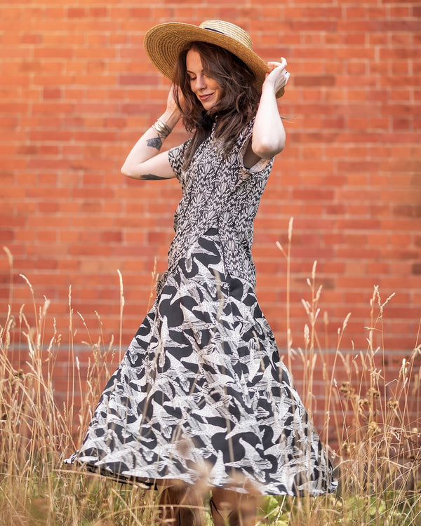 Balloon Skirt and Blouse in Mix and Match Tencel Prints