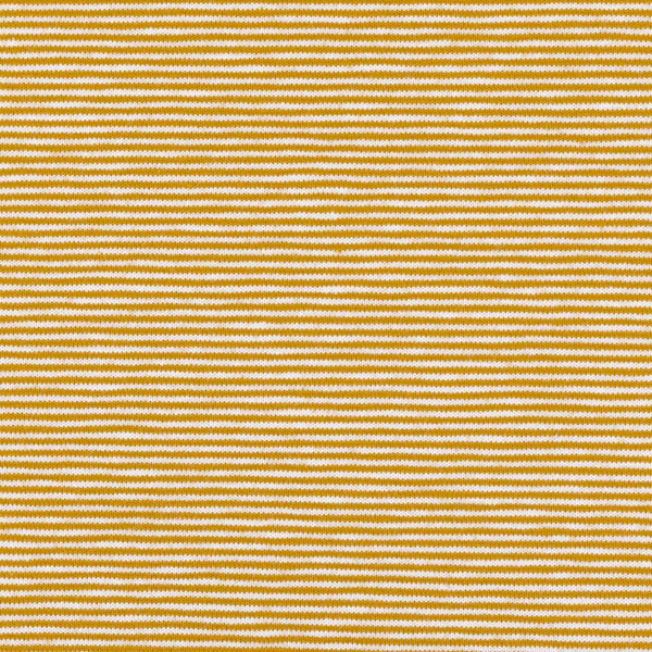 Needle Stripe Cotton Jersey - Goldenrod / White
