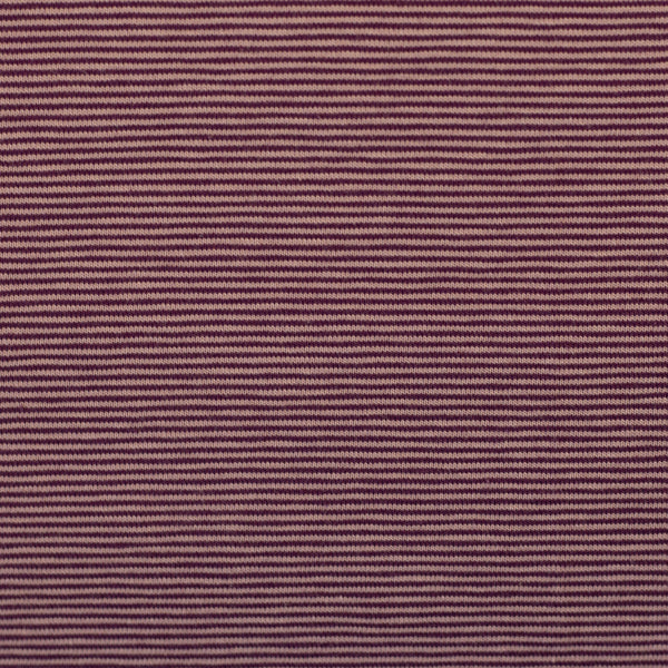 Needle Stripe Cotton Jersey - Bordeaux / Rose