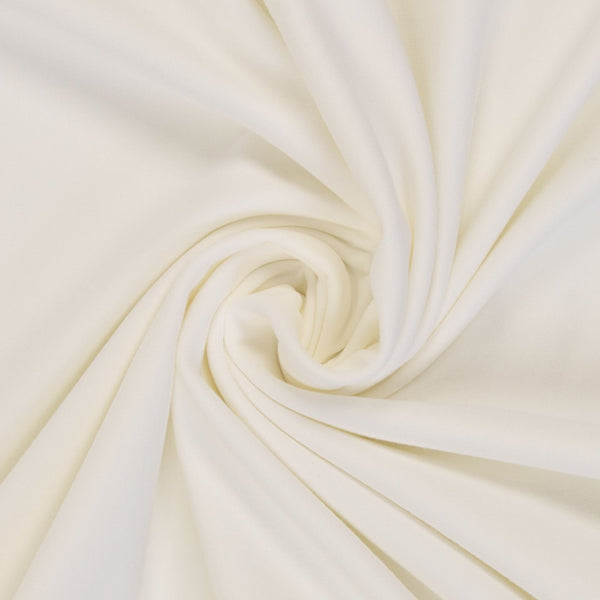 Medium Weight Cotton Loopback Jersey - Off-White