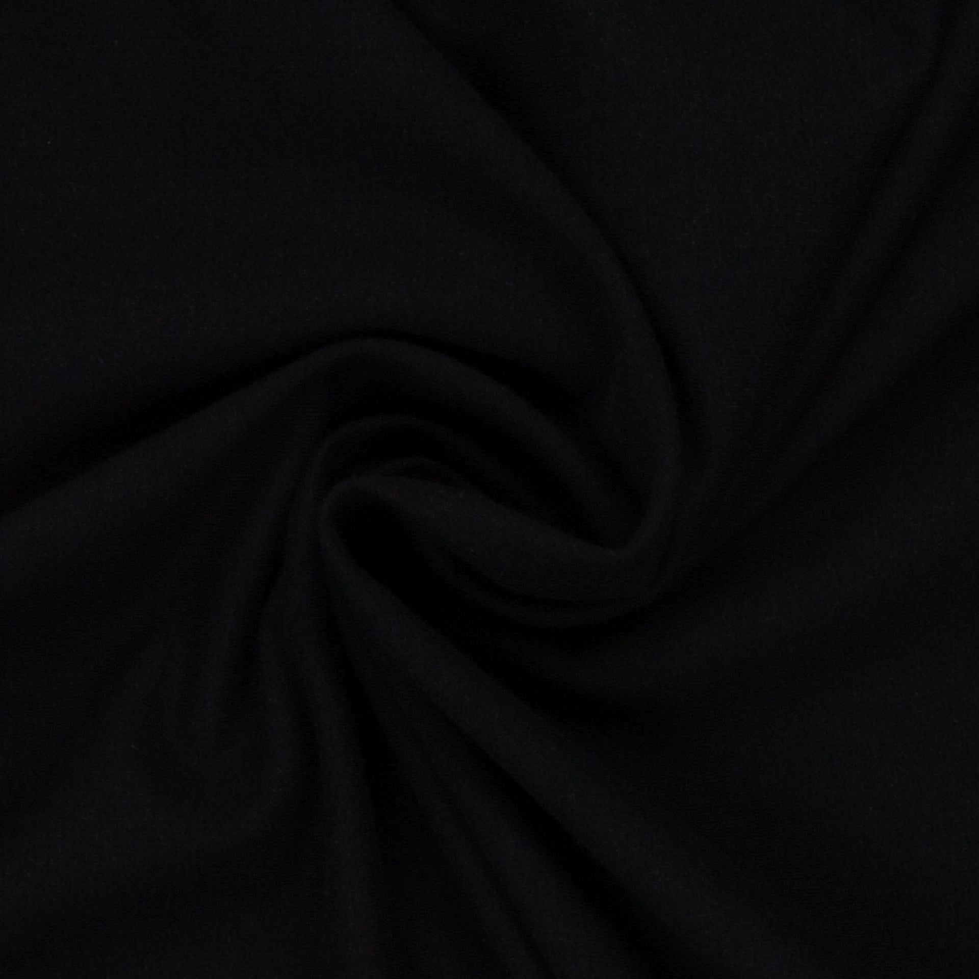 Medium Weight Cotton Loopback Jersey - Black