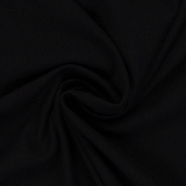 Medium Weight Cotton Loopback Jersey - Black
