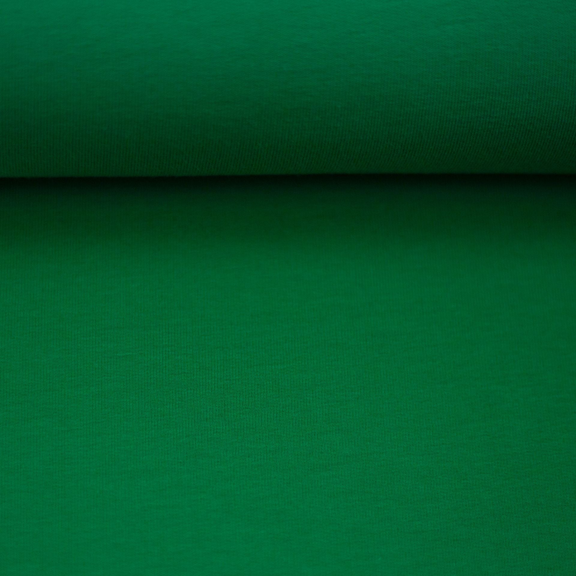 Medium Weight Cotton Loopback Jersey - Grass Green