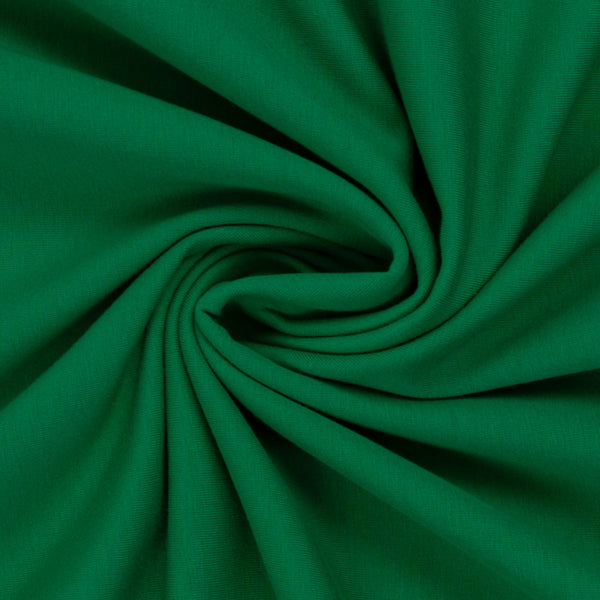 Medium Weight Cotton Loopback Jersey - Grass Green