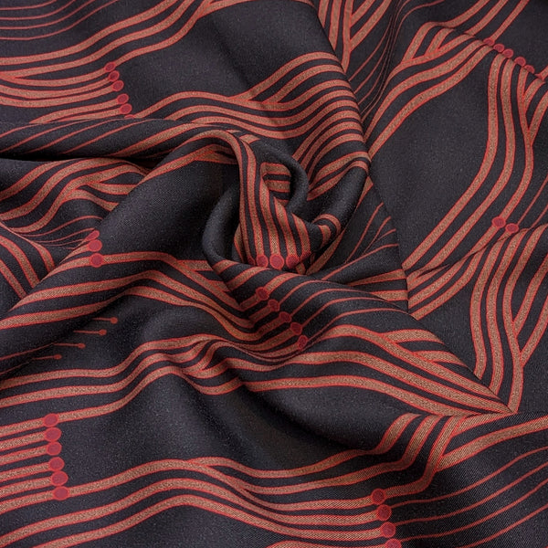 Panspermia Printed Viscose Twill - Stamen - Night
