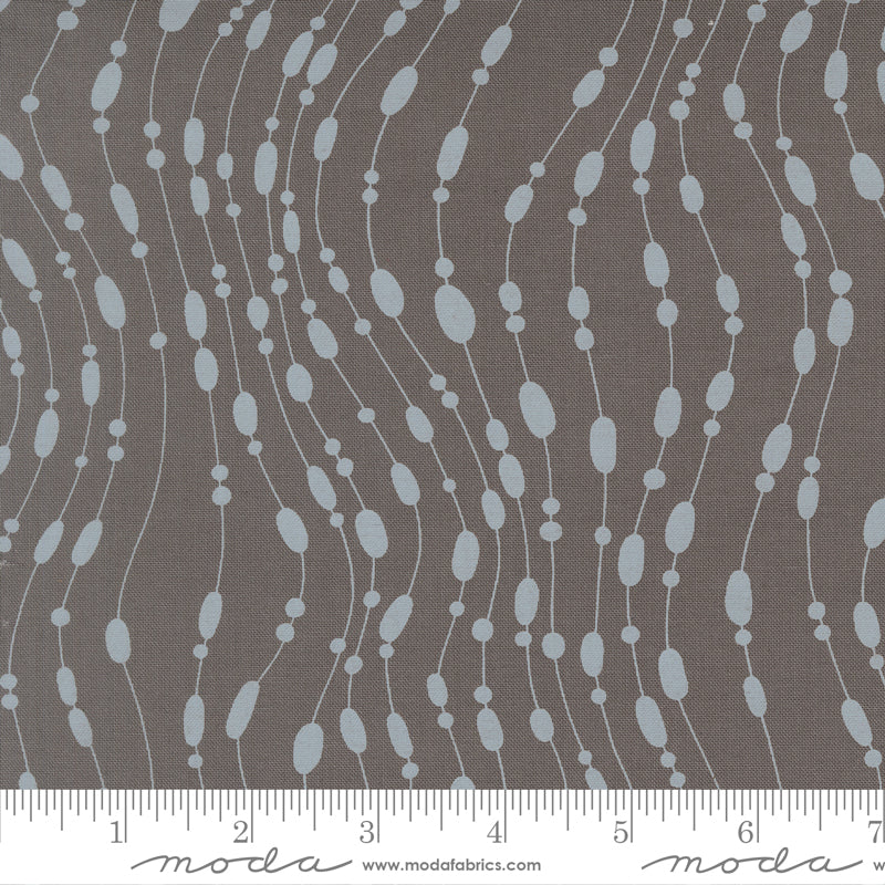 Printed Cotton Poplin - Zen Chic Mira - Whisper - Graphite