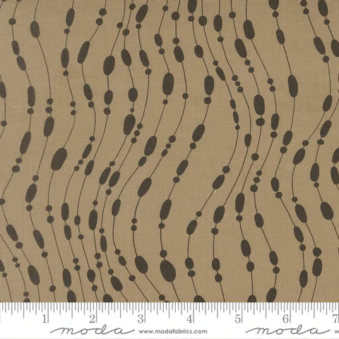Printed Cotton Poplin - Zen Chic Mira - Whisper - Taupe