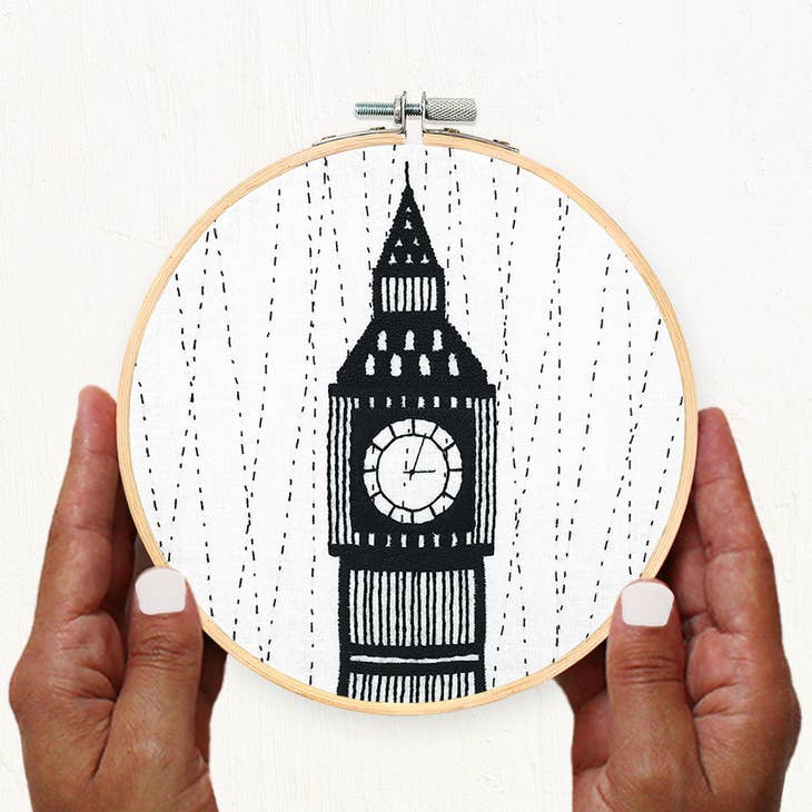 Embroidery and Sage Embroidery Kit - Big Ben