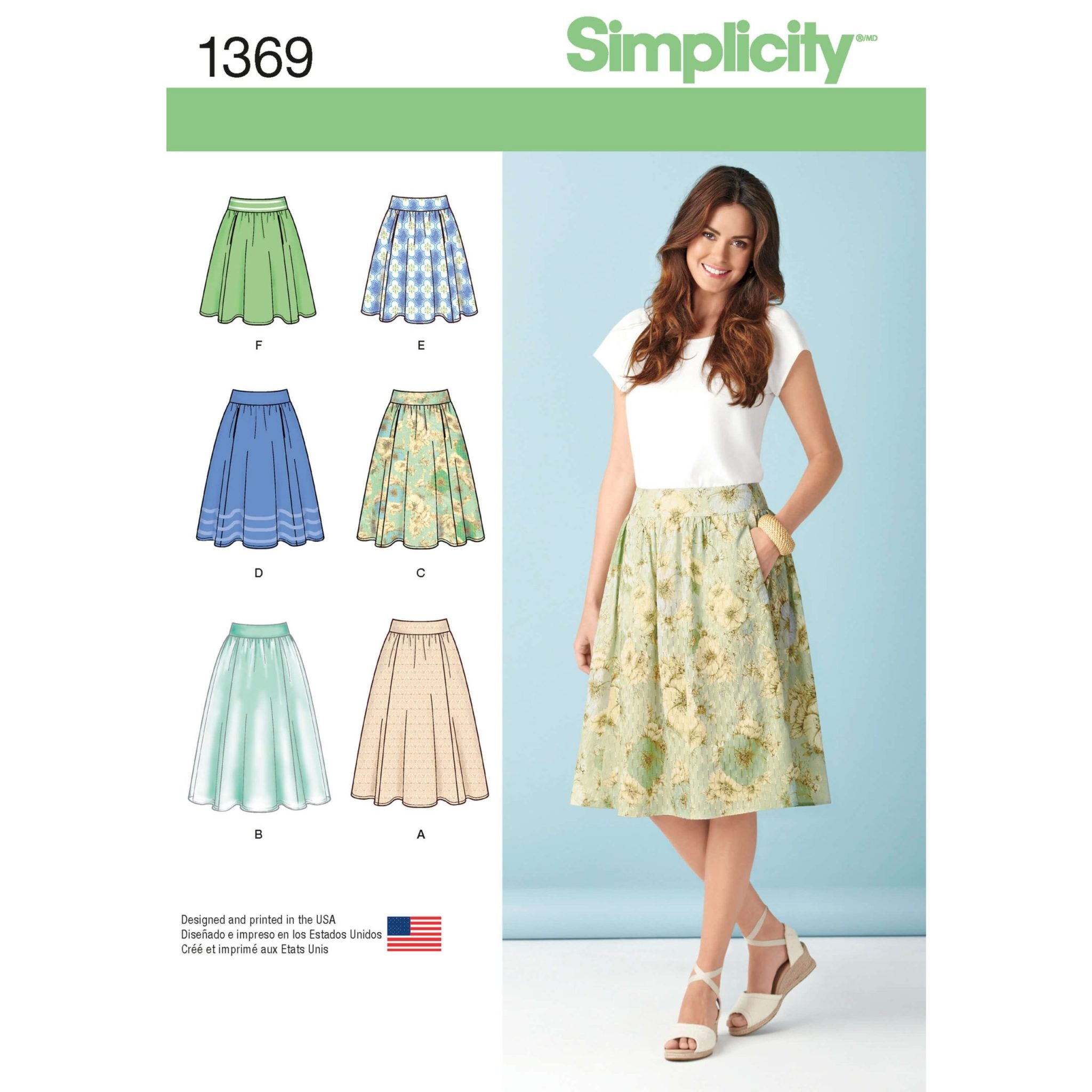 Women's Gathered Skirt in 3 Lengths S1369