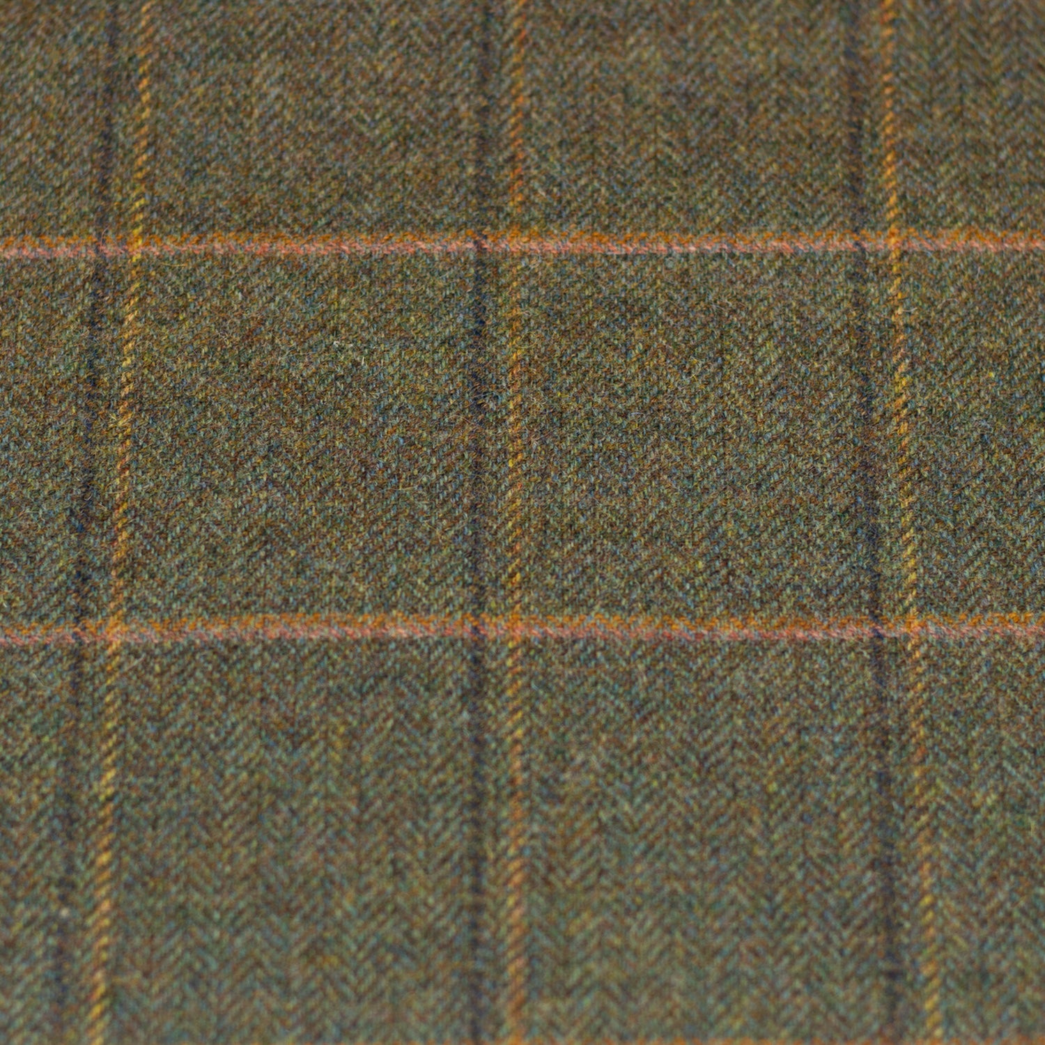 Wool - No. 74 - Green Herringbone Windowpane