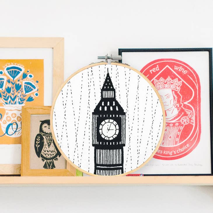 Embroidery and Sage Embroidery Kit - Big Ben