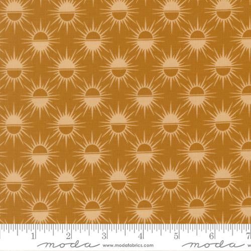 Printed Cotton Poplin - Jessica Rose - Sunlit Ruins - Golden Rising Sun