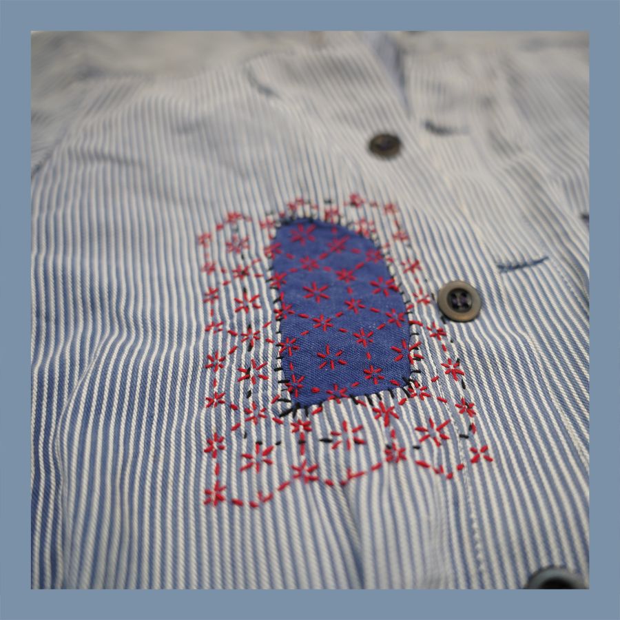 Sashiko Inspired Visible Mending for Denim with Sewing Smith