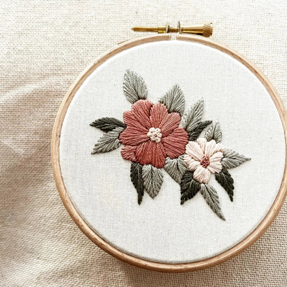Mindful Mantra Embroidery Kit - Whimsical Florals