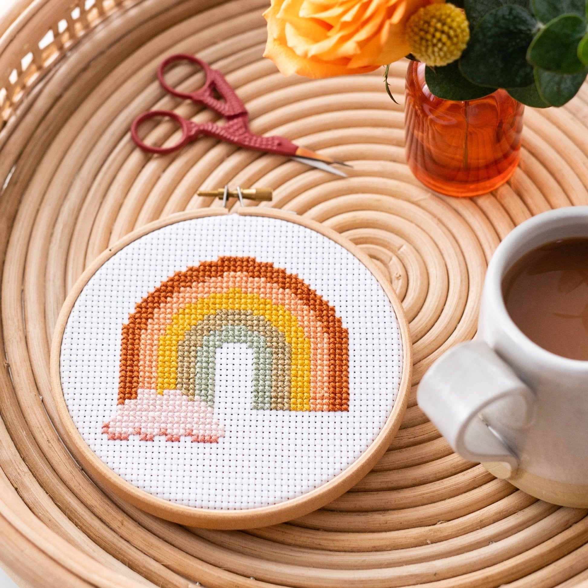 Stitch Happy Cross Stitch Kit - Rainbow