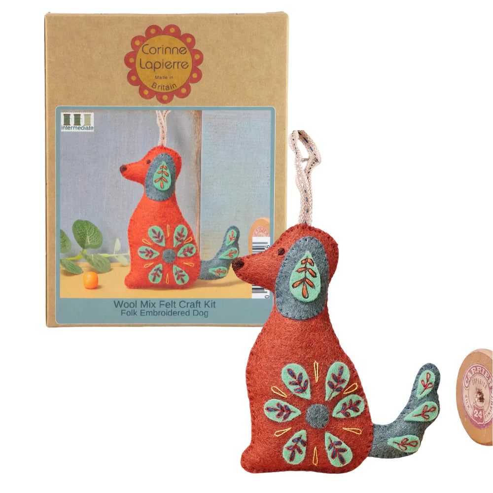 Corinne Lapierre Felt Craft Kit - Folk Dog