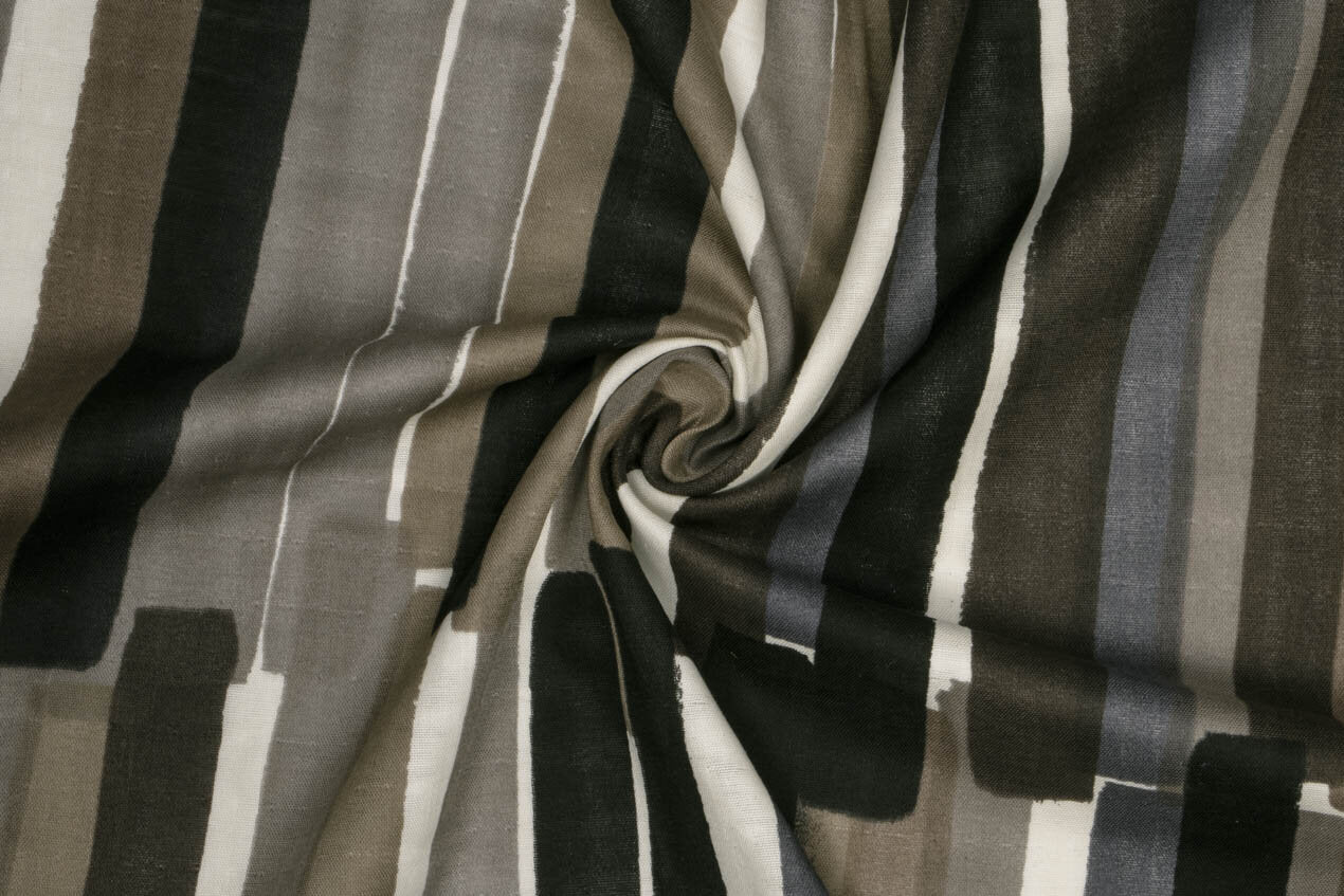 Japanese printed cotton double gauze - Brown