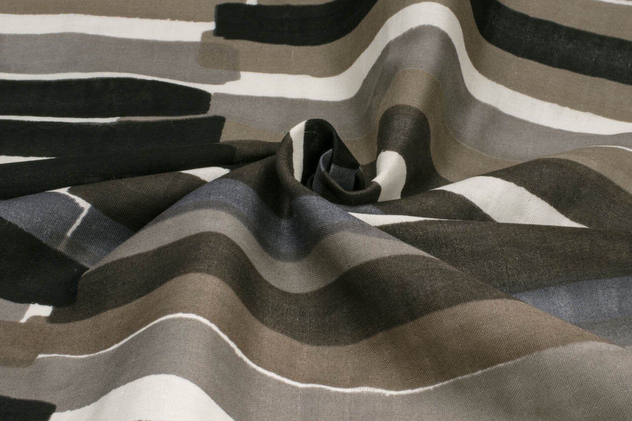 Japanese printed cotton double gauze - Brown