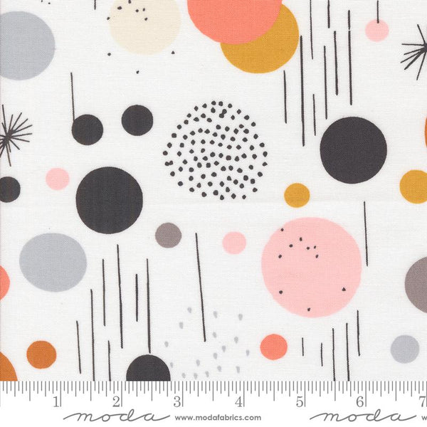 Printed Cotton Poplin - Zen Chic -  Simply Cozy - Playful Modern Dots - White