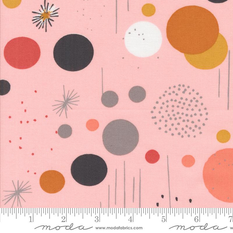 Printed Cotton Poplin - Zen Chic - Simply Cozy - Playful Modern Dots - Pale Pink