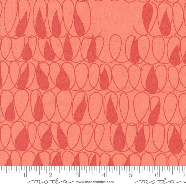 Printed Cotton Poplin - Zen Chic - Simply Cozy - Drops Blenders - Coral