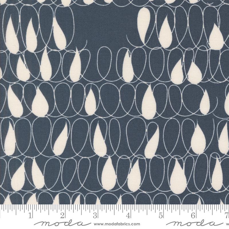 Printed Cotton Poplin - Zen Chic - Simply Cozy - Drops Blenders - Navy