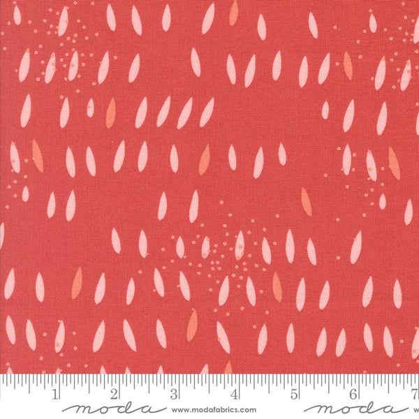 Printed Cotton Poplin - Zen Chic - Simply Cozy - Pips Dots - Persimmon