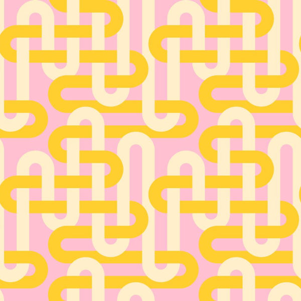 Drapey Cotton Print - Emily Van Hoff Groove - Sorbet