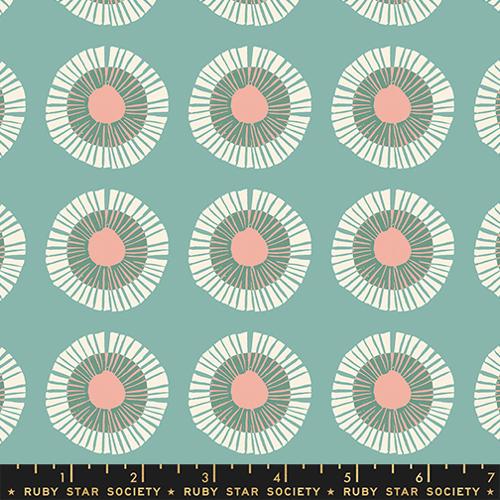 Printed Cotton Poplin - Ruby Star - Reimagined Landscapes - Geo Stamp, Watermelon