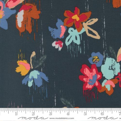 Printed Cotton Poplin - Boho Haven - Boho - Deep Sea