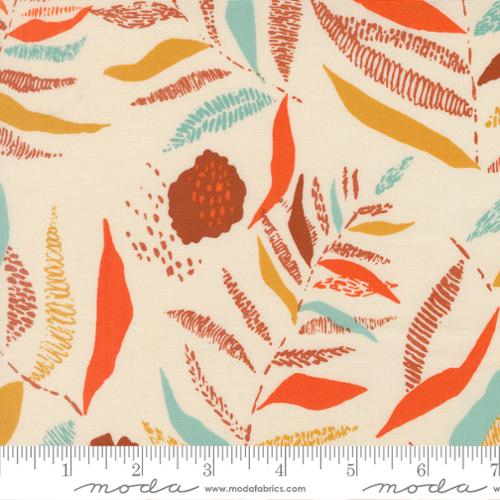 Printed Cotton Poplin - Boho Haven - Breeze - Eggshell