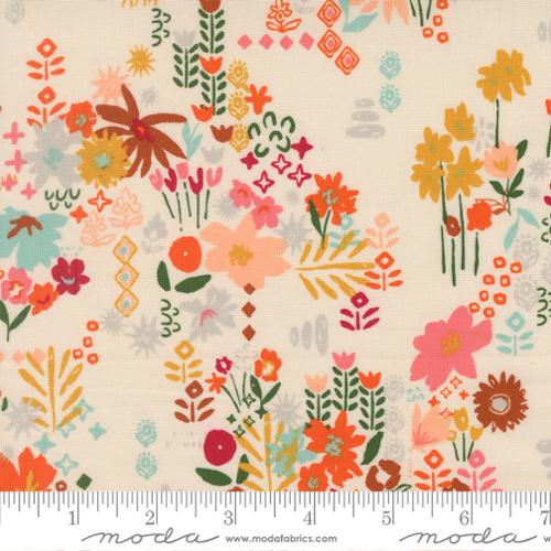 Printed Cotton Poplin - Boho Haven - Spring - Eggshell