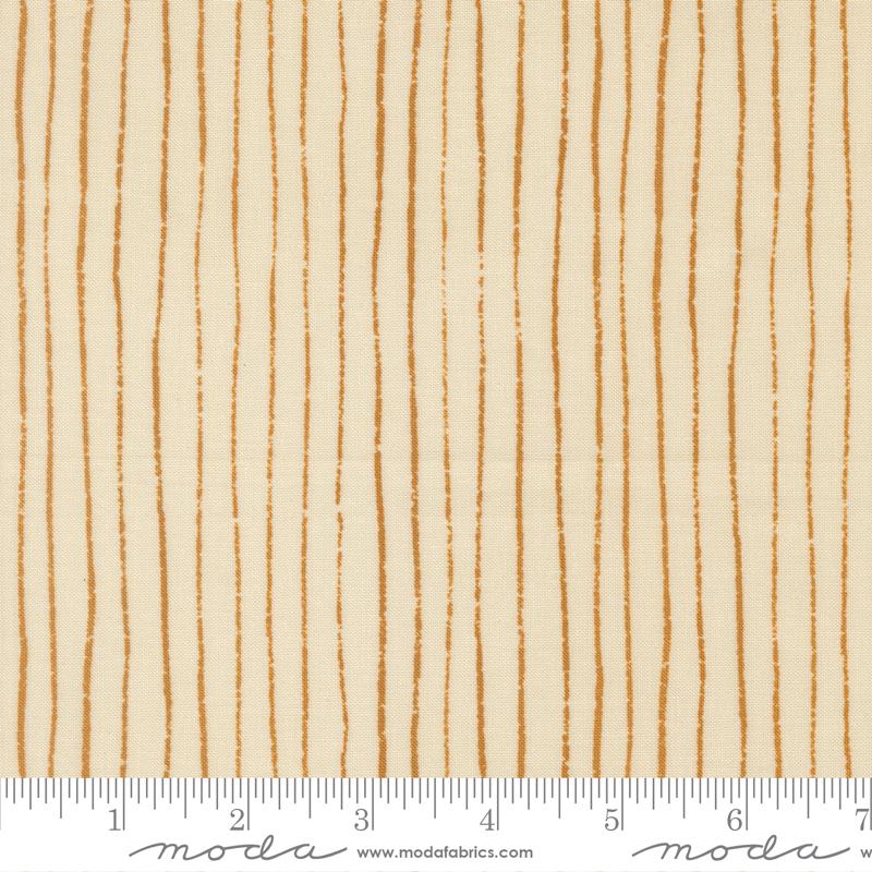 Printed Cotton Poplin - Jessica Rose - Peachy - Trail, Eggshell