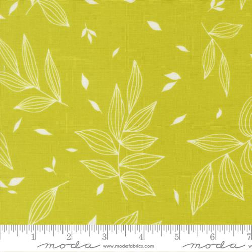 Printed Cotton Poplin - Alli K Design - True to Hue - Leaves - Citrus