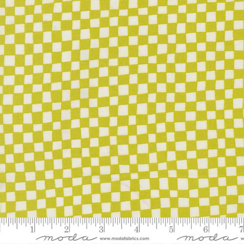 Printed Cotton Poplin - Alli K Design - True to Hue - Checkerboard - Citronized