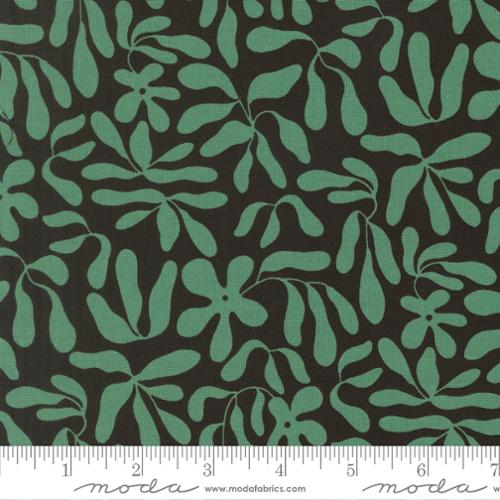 Printed Cotton Poplin - Alli K Design - True to Hue - Retro Floral - Night