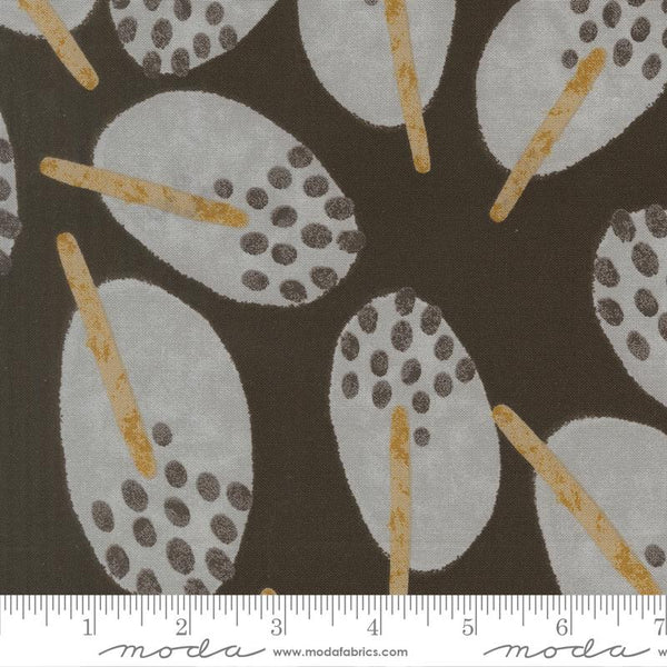 Printed Cotton Poplin - Zen Chic Mira - Stillness - Onyx