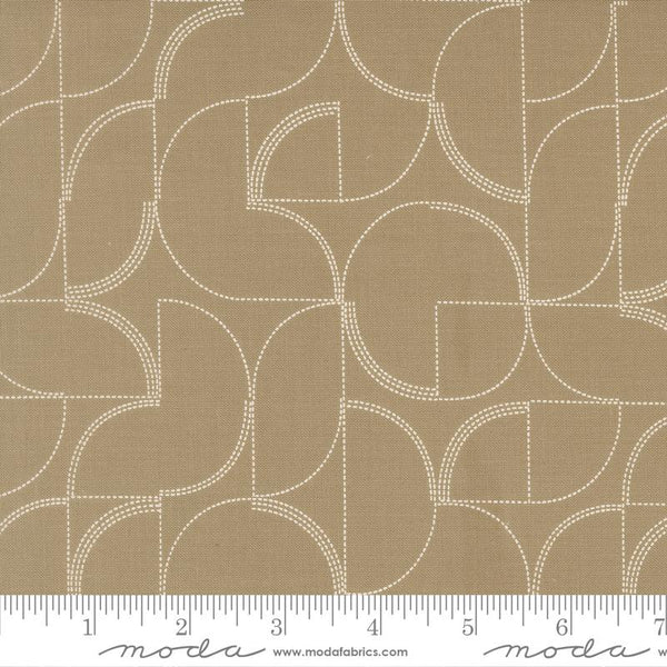 Printed Cotton Poplin - Zen Chic Mira - Echo - Taupe