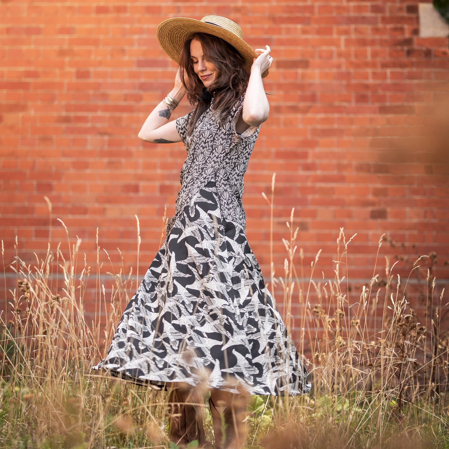 High Noon Printed Tencel - Hawks - Porcupine