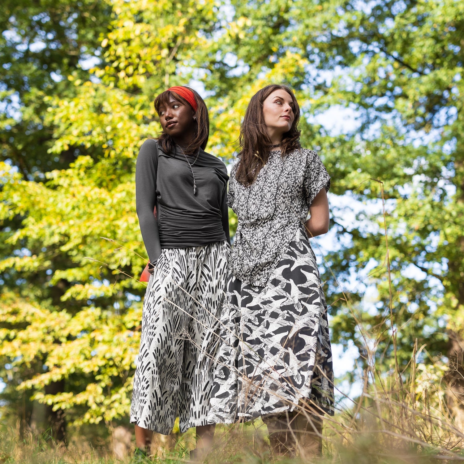 High Noon Printed Tencel - Quills - Bone