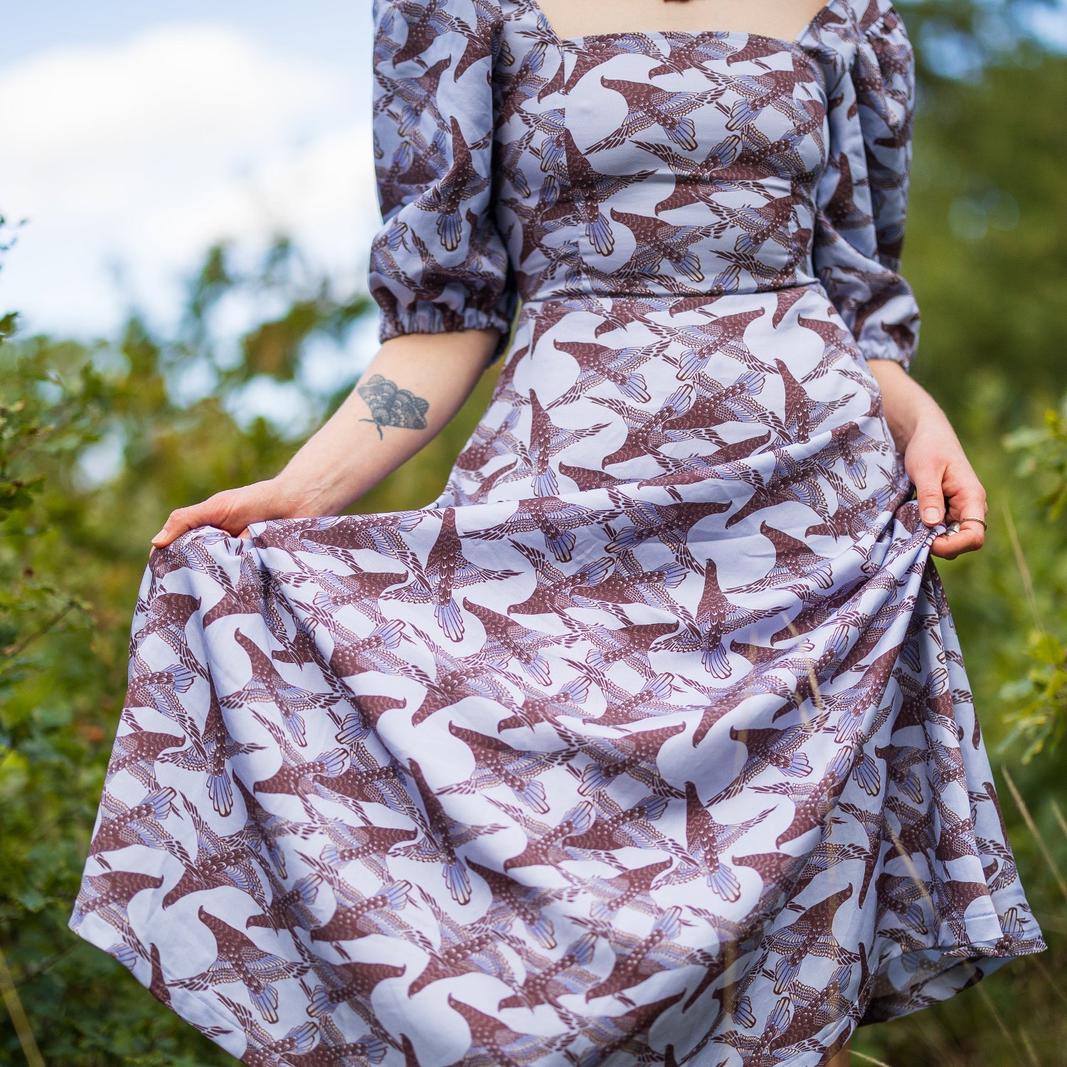 High Noon Printed Tencel - Hawks - Dusk