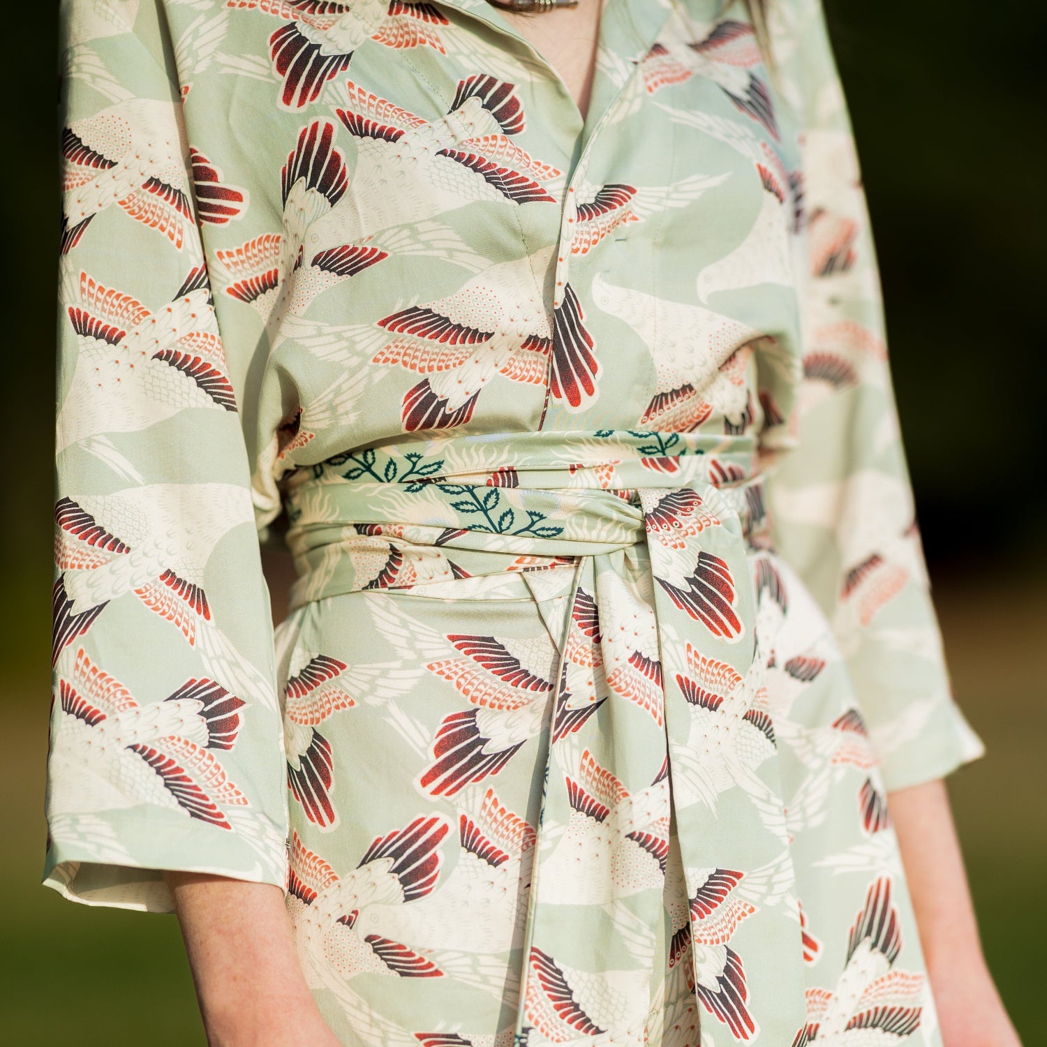 High Noon Printed Tencel - Hawks - Milkbottle