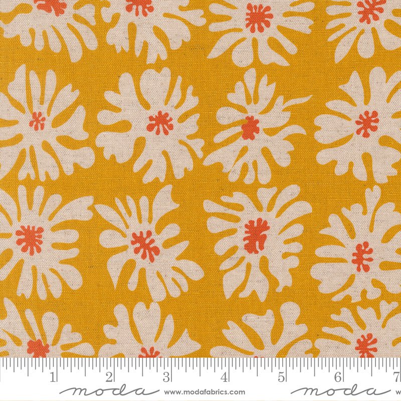 Printed Cotton Poplin - Zen Chic -  Urban Whisper - Bloom Florals - Sunset
