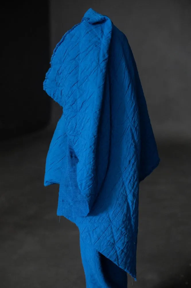 Merchant & Mills - Quilted Jacquard Cotton - Blue Pop