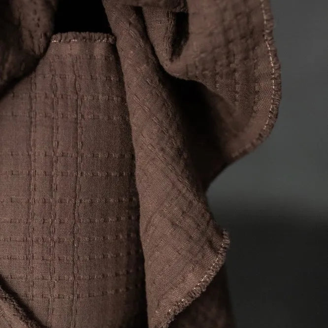 Merchant & Mills - Quilted Jacquard Cotton - Soft Stitch - Archie Brown