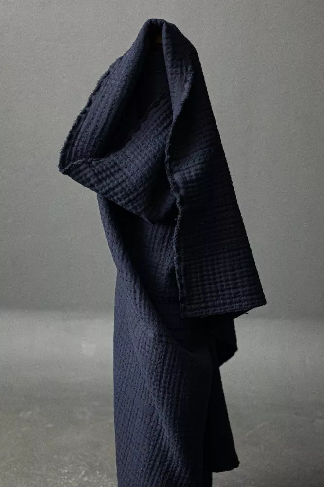 Merchant & Mills - Quilted Jacquard Cotton - Soft Stitch - Navy